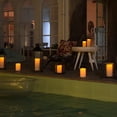 thumbnail image 3 of Homemory 10" x 4" Large Waterproof Outdoor Flameless Candles Flickering with Remote Control and Timer, Battery Operated LED Pillar Candles, 3 of 9