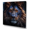 thumbnail image 2 of Designart "Luminous Radiance Of The Bronze Lion III" Animals Lion Canvas Art Print, 2 of 7