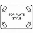 thumbnail image 2 of Choice Zoro 1ULN8 800 lbs Rigid Standard Plate Caster, 2 of 2