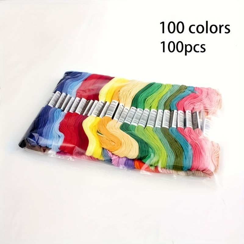 100/150/200 Rainbow Color Embroidery Floss Cross Stitch Thread Cotton Friendship Bracelet String Yarn DIY Handcraft Accessories