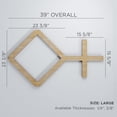 thumbnail image 2 of Ekena Millwork 39 "W x 23 3/8"H x 1/4"T Large Cameron Decorative Fretwork Wood Wall Panels, Cherry, 2 of 13