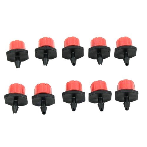 10pcs Garden Irrigation Misting Micro Flow Dripper Drip Head 1 4'' Hose, Ship from America by