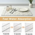 thumbnail image 6 of TOPCHANCES Dish Drying Mat for Kitchen Counter,  2-Piece Diatomite Collapsible Dish Drying Mat with 1x Large Drying Mat and 1 x Small Drying Mat (White), 6 of 9