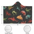 thumbnail image 3 of Wearable Blanket,Vivid Dinosaurs Pattern Hooded Wearable Flannel Blanket for Adults & Teens,Winter Poncho Shawl Wrap Cape Cozy Anti-Pill,60"x80", 3 of 5