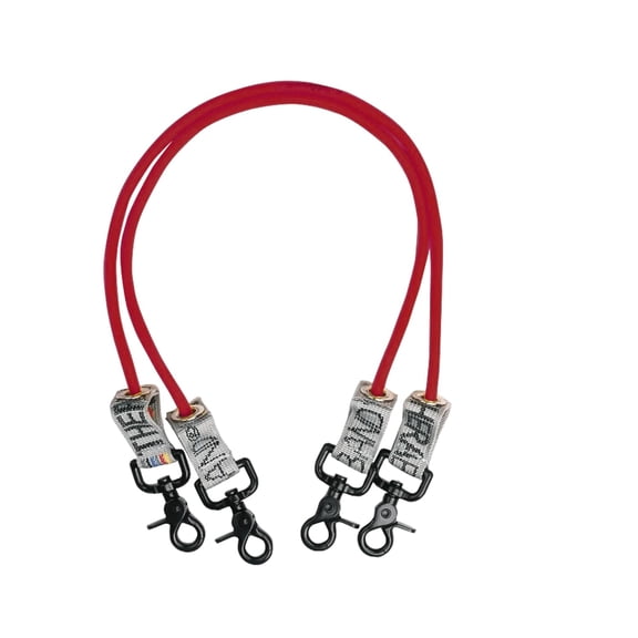 THERABAND Wellness Station Professional Latex Resistance Tubing With Connectors, Set of 2, 18 Inch, Red, Medium, Beginner Level 3