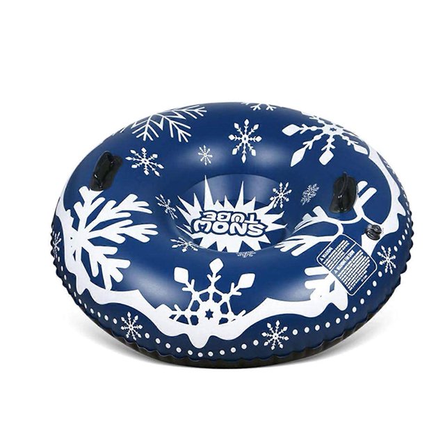 Tubo de nieve de 43 pulgadas con mango, más grande, grueso, para esquiar, trineo de nieve, tabla de esquí circular para equipos de esquí, juguetes de nieve