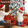 thumbnail image 4 of Costway 6ft Snow Flocked Hinged Artificial Slim Christmas Tree with Pine Needles, 4 of 10