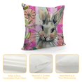 thumbnail image 4 of Shiartex  Easter Pillow Covers Happy Easter Bunny Pink Throw Pillow Covers Hello Spring Easter Eggs Cushion Case for Sofa Couch ，Multi-Size, 4 of 5