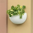 thumbnail image 5 of Red Wall Planter Wall-Mounted Planter Semi-Circular Fence Planter, 5 of 5