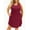 Red, variant on Summer Fashion Plus Size Maxi Dresses for Womens 2025 Solid Color Sleeveless Round Neck Pockets Dresses