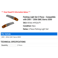 thumbnail image 2 of Parking Light Set 2 Piece - Compatible with 2001 - 2006 GMC Sierra 3500 2002 2003 2004 2005, 2 of 2