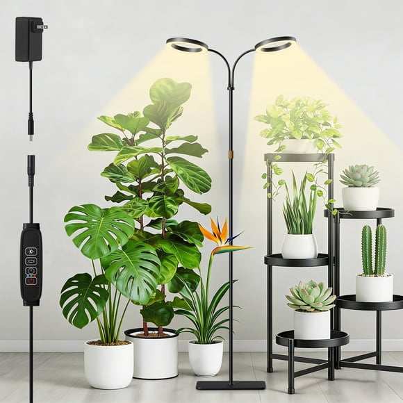 Lámpara de cultivo SDOVUERC de espectro completo con soporte para plantas de interior