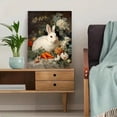 thumbnail image 5 of QISVANSET White Rabbit Carrots Floral Arrangement Canvas Wall Art 15.75x11.81 Inches, 5 of 5