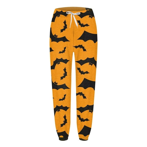 Women Pants Comfortable Soft Breathable Casual Trousers Pants Fashion Halloween Printed Casual Pants