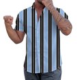 thumbnail image 1 of Camisas De Franela Para Hombre Hombres manga corta primavera verano casual impreso camisas top blusa camisas (Blue, S), 1 of 5