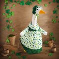 thumbnail image 4 of Porch Goose Outfits 23", St Patrick's Day Shamrock Goose Outfit Lawn Porch Goose Clothes 23 Inch St Patricks Day Outdoor Patio Yard Lawn Art Decoration, 4 of 4