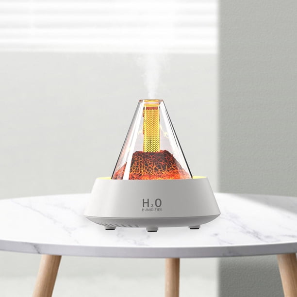 Difusor de aceites esenciales, humidificador de aire, luz ambiental, decoración, humidificador, humidificador para oficina, mesita de noche, escritorio