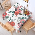 thumbnail image 2 of Pioneer Flower Floral Print Pattern Square Tablecloth,Waterproof Square Table Cover,Wipeable Spillproof Washable Table Cover for Home Kitchen Party Decor 60"x60"(152x152cm), 2 of 6