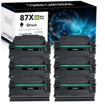 A Aztech Compatible Toner Cartridge Replacement for HP 87X 87A CF287X CF287A for HP Laserjet Enterprise M506 M506dn M506n Pro M501 M501dn M506 M506x M527 M527dn Printer Ink (Black, 6-Pack)