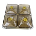 thumbnail image 3 of TISHITA Dried Fruit Plate Candy Nuts Dish with Lid Luxury Food Storage Box Appetizer Serving Tray Divided Serving Platter for 4 grids, 3 of 8