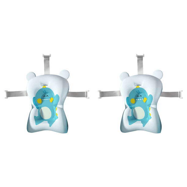 Almohada Baño para Bebé Alfombrilla Flotante Soporte Ducha 0 A 12 Meses (dinosaurio) Azul