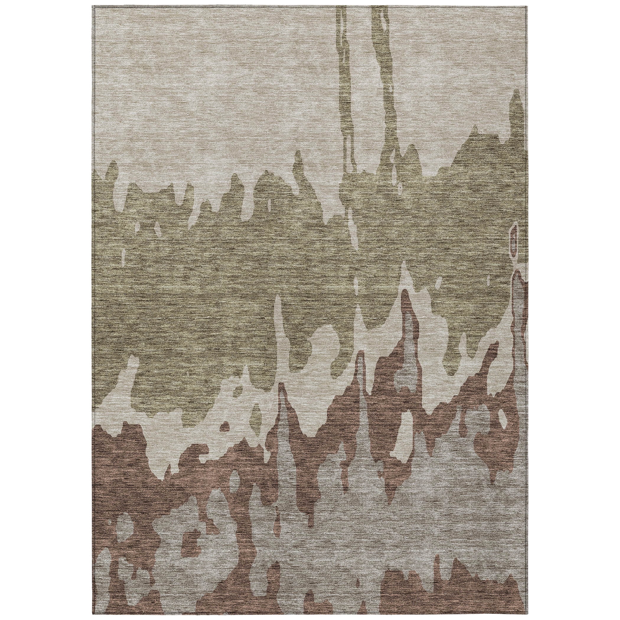 Addison Rugs Chantille Indoor/Outdoor Transitional Abstract Beige Washable Rectangle Rug, 5' x 7'6"