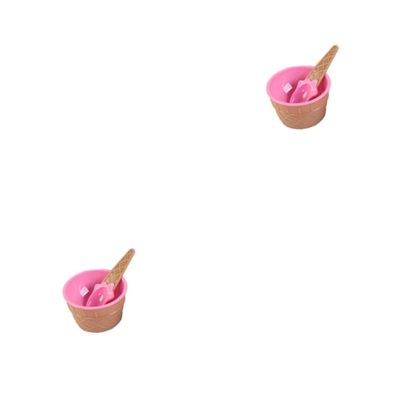 Toystoory Ice Cream Dessert Bowl Party Outdoor Home Small Gifts Kitchen Bowls Set Activity Tableware Garden DIY Spoons Scoop Type2 NO2