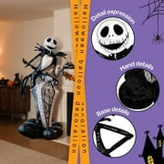 63" Jack Skellington Airloonz Foil Balloon, Nightmare Before Christmas Balloon for Outside Halloween Decorations, Jack Halloween Balloon for Halloween Mall Courtyard Party Decorations