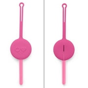 OmieBox OmiePod Kids Utensils Set with Case - 2 Piece Plastic, Reusable Fork and Spoon Silverware with Pod for Kids, Travel, Lunch Boxes - Bubble Pink by OmieLife