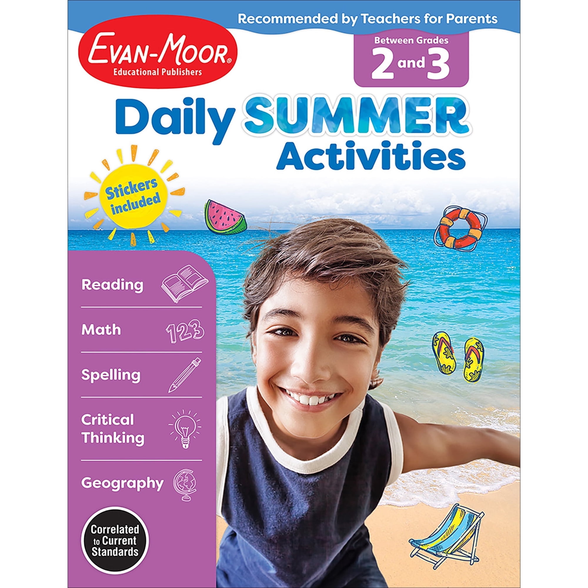 Evan-Moor Daily Summer Activities: Between 2nd Grade and 3rd Grade, Grade 2 - 3 Workbook