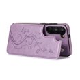 thumbnail image 6 of ELEHOLD Wallet Case for Samsung Galaxy S23 Plus 6.6" Embossed Pattern Magnetic Button Card Holders PU Leather Cover Kickstand Function Shockproof Protective Shell,Purple, 6 of 8