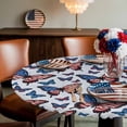 thumbnail image 2 of Independence Day Butterfly Seamless Round Fitted Tablecloth with Elastic Edge,Waterproof Table Cloth Fits Tables Up to 45"-54",Washable Table Cover for Indoor Outdoor,American Flag Butterflies, 2 of 9