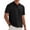 Black, variant on Mens Textured Knit Short Sleeve Polo Shirt Classic Collar Tops Casual Breathable Clothing Daily Wear Army Green L