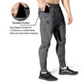 thumbnail image 6 of BROKIG Mens Thigh Mesh Gym Jogger Pants, Casual Slim Fit Tapered Workout Training Sweatpants with Zipper Pocket (XX-Large, Dark Gray), 6 of 9