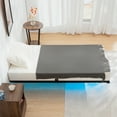 thumbnail image 3 of Lusimo Twin Size Floating Bed Frame with LED Lights and Mattress Slip Guard, Metal Platform Bed Frames Twin with Steel Slat Support, No Box Spring Needed, Black, 3 of 12