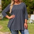 thumbnail image 2 of Wiyuqeen Plus Size Tops for Women 3/4 Sleeve Shirts Tunic Tops to Wear with Leggings Boho Floral Graphic Tees Loose Fit Summer Fall Clothes, 2 of 6