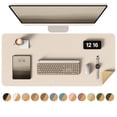 thumbnail image 1 of Almohadilla de escritorio YSagi de doble cara, 80 x 40 cm, piel y corcho, color beige, 1 of 8
