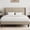 Beige, variant on Novilla Queen Size Bed Frame, Queen Bed Frame with Headboard, Linen Upholstered Wing Side Headboard, No Box Spring Needed, Heavy Duty Feet, Easy Assembly, Beige