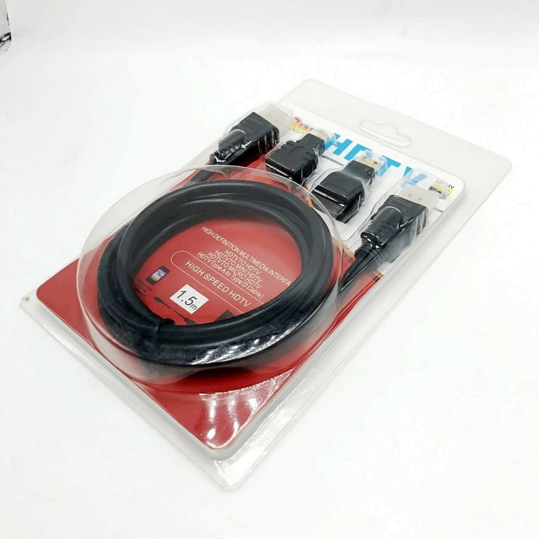 Ripley - CABLE HDMI 3 EN 1 CON ADAPTADOR MINI Y MICRO HDMI 1.5 METROS  SANTOFA ELECTRONICS