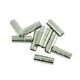 thumbnail image 1 of 10 Set Silver Leather Glue In Bayonet Push Tube Clasp Jewelry Making 20X7MM, 1 of 8