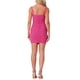thumbnail image 3 of Vestido de corte con escote en V sin mangas para mujer, vestido ajustado con fruncidos en color rosa intenso, 3 of 6