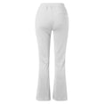 thumbnail image 5 of SELONE White White High Waist Plus Size Trouser Full Length Bootcut Loose Curvy Casual Long Flare Trousers Pull on Solid Soft Lightweight Comfortable 2XL Breathable Summer Clothes, 5 of 6