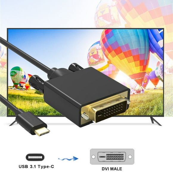 cpengpj Clearance USB Type C to DVI Adapter Full 1080P Video Audio Converter Cable Wire Cord