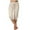 Beige women's pants clearance, variant on Xqxayjr Capris For Women Plus Size - Womens Capri Pant Casual Summer Drawstring Dress Yoga Capris With Pockets Exercise Crop Pants Stretch Cargo Joggers