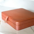 thumbnail image 3 of Hives and Honey Opal Large Women Jewelry Organizer Travel Case with Mirror in Metallic Coral, 3 of 8