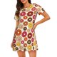 thumbnail image 1 of Disketp Donut para Camisón Corto de Manga Corta para Mujeres, Camisón Cómodo con Escote Redondo, Bonito y Confortable, 1 of 6