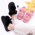 thumbnail image 5 of GHSOHS Bunny Slippers for Women Cute Rabbit Ear Cartoon House Slippers Winter Warm Soft Furry Slides Bedroom Slippers Home Shoes(36-37,Grey), 5 of 6