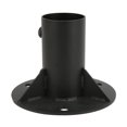 thumbnail image 1 of Round Post Flange Base Fitting, Round Chain Link Fence Post Pole Flange Base, Black Floor Flange, Concrete Mounted Post Pole Bracket for Mailbox Fence Flag, 1 of 7