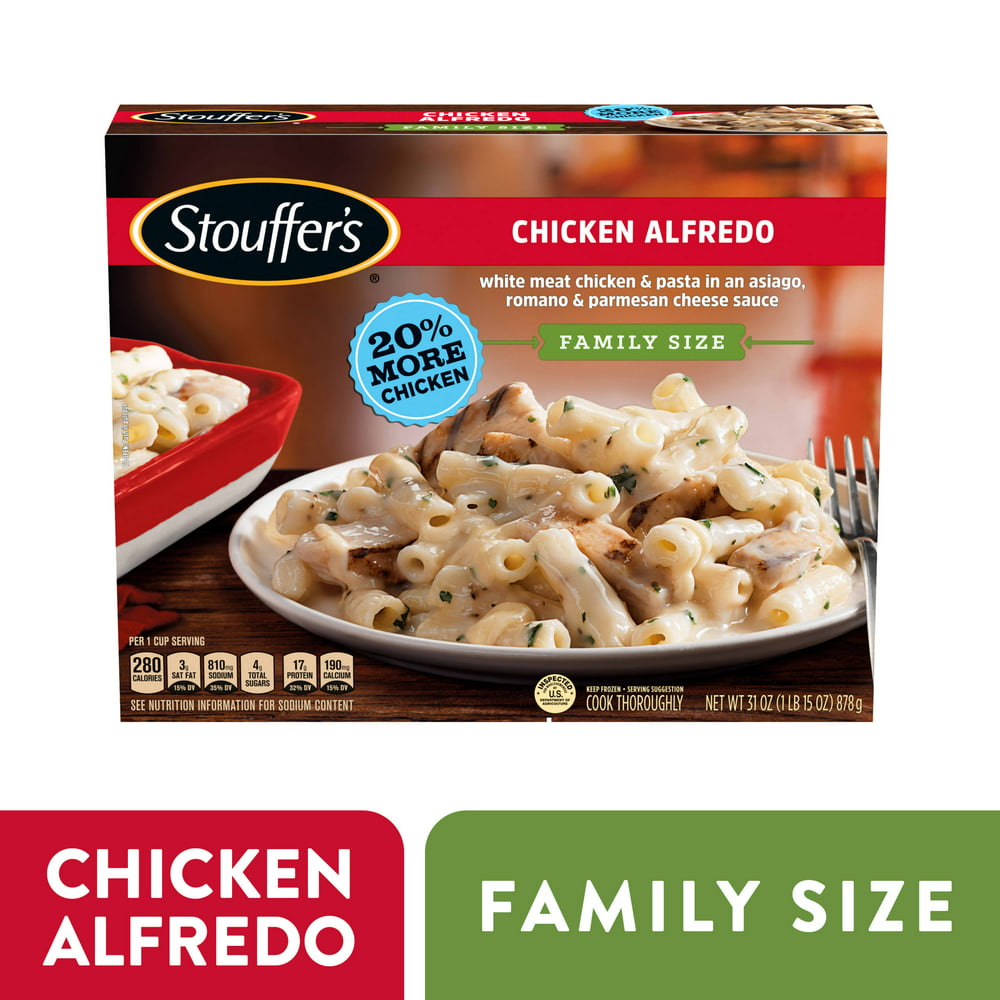 Stouffer's Family Size Chicken Alfredo Frozen Meal 31 oz. - Walmart.com