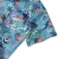 thumbnail image 6 of Yiume Men's Hawaiian Shirt Fish & Turtle Shirt Short Sleeve Button-down Summer Beach Shirts Blue, 6 of 11